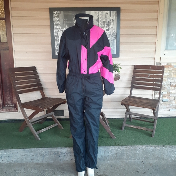 Women's Vintage 80's One Piece Snow Ski Overall Size 14 - Picture 6 of 15